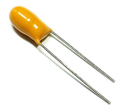 1uF, 35V Solid Resin Dipped Tantalum Capacitor, polarized, +/-20%, - £14.11 GBP