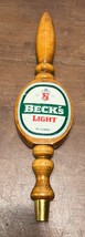 Beck&#39;s Wooden Beer bar Tap Handle pub man cave 13” tall - £11.94 GBP