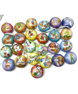 Advent Calender Count Down To Christmas Disney Metal Ball Ornaments SET ... - $49.50