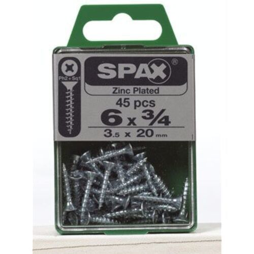 SCRW SPAX FH6X3/4ZN BX45 - $18.02