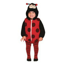 Lady Bug Plush Kids Toddler Halloween Costume &amp; Matching Tights Sz 18-36 Months - £17.32 GBP