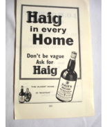 1960 Two sided UK Ad Haig&#39;s Scotch, J.O. Plowright and Co. LTD, London - $12.32 CAD