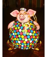 Piggy Bank, Cloisonne Multicolor with Compatible with Key to Open[a*cloi... - £30.06 GBP