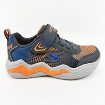 Skechers S Lights Erupters IV Charcoal Orange Kids Boys Size 11.5 Sneakers - £31.59 GBP