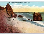 Castello Rock Spiaggia Vista Santa Monica Ca California Unp DB Cartolina Z9 - $4.49