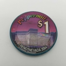 $1 Gaming  Chip  Peppermill  Casino Reno NV 2004 White Orchid Restaurant - $7.89