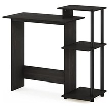 Furinno Efficient Home Laptop Notebook Computer Desk with Square Shelves, Espres - £40.23 GBP