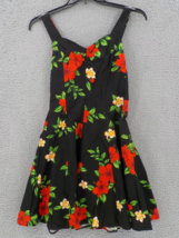 Royal Hawaiian Creations Dress SZ L Floral Adjustabl Straps Stretch Shir... - £23.90 GBP