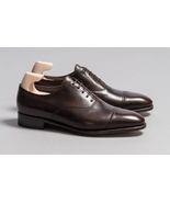 Handmade Brown Leather Oxfords Shoes, Best custom Leather Shoes For Men - £125.85 GBP