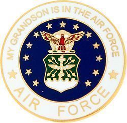 Primary image for USAF MY GRANDSON IS IN THE AIR FORCE LAPEL PIN