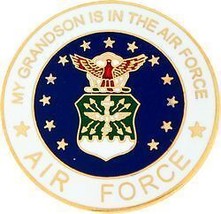 Usaf My Grandson Is In The Air Force Lapel Pin - $14.24