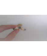 Small gold metal and gray and white marble hair claw clip - £5.57 GBP
