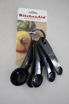Kitchenaid Soft Handle Black Measuring Spoon Set New - £7.09 GBP