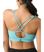 NWT Womens Aqua Blue L Every Day PrAna Yoga Pilates Strappy Top Bra New ... - £77.09 GBP