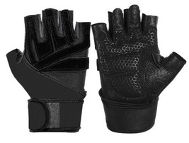 Weight Lifting Gloves &amp; Wrist Wrap Size M Extra Grip - $10.39