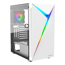 Atx Mid Tower Gaming Computer Pc Case With Side Tempered Glass Swing Door, 1X 12 - £87.70 GBP