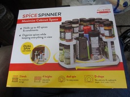 Spice Spinner Two-Tiered Spice Organizer Dual Spin Lazy Susan - Brand New!!! - £21.28 GBP