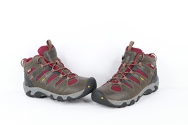 Keen Womens 8.5 Koven Mid Waterproof Leather Outdoor Hiking Boots Brown Burgundy - £63.00 GBP