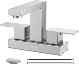 Bathroom Sink Faucet, Hurran 4 Inch Brushed Nickel Bathroom Faucets For ... - $43.97