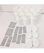 Plastic Bottles Set of 12 HDPE 300cc pill packer bottle. With caps and s... - $24.74