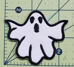 Cute Ghost 2&quot; Embroidered Iron On Patch Halloween Spooky Scary Trick Or Treat - £3.57 GBP