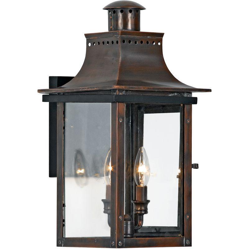 Quoizel CM8410 Chalmers 2 Light 21 Tall Outdoor Wall Sconce with Clear Glass - $599.00