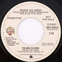 Rickie Lee Jones – Young Blood - Promo Not For Sale 45 rpm 7&quot; Single WBS 49018 - £2.23 GBP