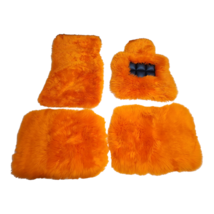 Genuine Orange Long Sheepskin rug floor mats for Rolls Royce Ghost 2010 ... - $1,465.06