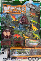 Dinosaur World Great Adventure 18 Pcs DINOS/EGGS/NEST/FENCE/TRUCK &amp; More New - £11.16 GBP