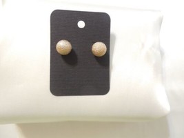 INC International Concepts 11mm Rough Gold Tone Ball Stud Earrings Y437 - £6.88 GBP