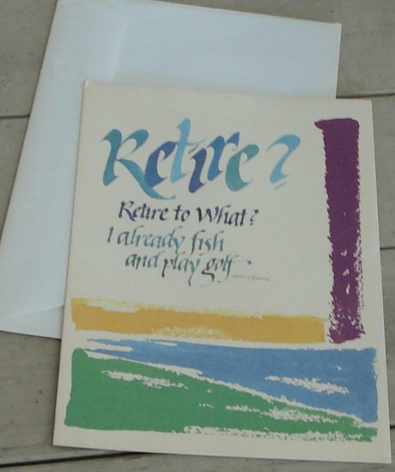 NEVER USED Vintage Happy Retirement Greeting Card GREAT COND - $2.96
