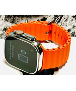 Apple Watch ULTRA 2 49mm Titanium Custom Diamond Polished Orange Ocean Band - £1,134.96 GBP