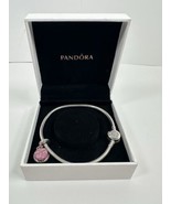 Pandora Moments Sparkling Crown O Snake Chain Bracelet W/ Birthday Cake ... - $89.09