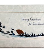 Hearty Christmas Victorian Greeting Card Golden Sunrise Cabin Bi-Fold PC... - $19.99