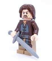 Lego ®  Lord of the Rings Hobbit Minifigure Figure Helm&#39;s Deep Aragorn 9474  - $44.60
