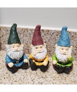 Garden Gnomes, Painted Cement 4&quot; tall, 3 for $18 / $8 each, Fairy Garden... - £13.58 GBP