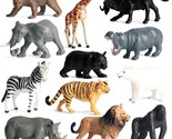 12 Pcs Realistic Small Wild Animal Figures, Plastic Safari Animal Figuri... - $19.99