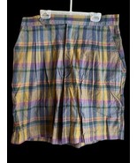 Vintage 80s Women’s Mom Pleated Shorts Plaid High 34” Waist Size 15/16 New! - $530.69 MXN