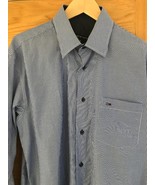 Hombre Tommy Hilfiger Camisa Talla XL Azul Rayas Vgc Nunca Worn - $40.15 CAD