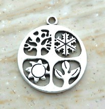 10 Tibetan Silver 25mm 4 Seasons Summer Spring Fall Winter Bead Charms P... - $6.79