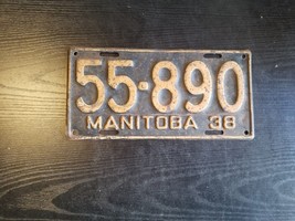1938 Manitoba License Plate - $36.67