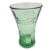 Coca Cola Flared Tumbler Green Tinted Glass VTG Libbey 16 oz Genuine Coke Brand - £11.79 GBP