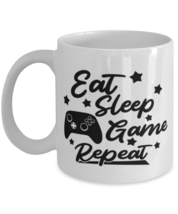 Eat-sleep-game-repeat , white Coffee Mug, Coffee Cup 11oz. Model 60075  - £15.97 GBP
