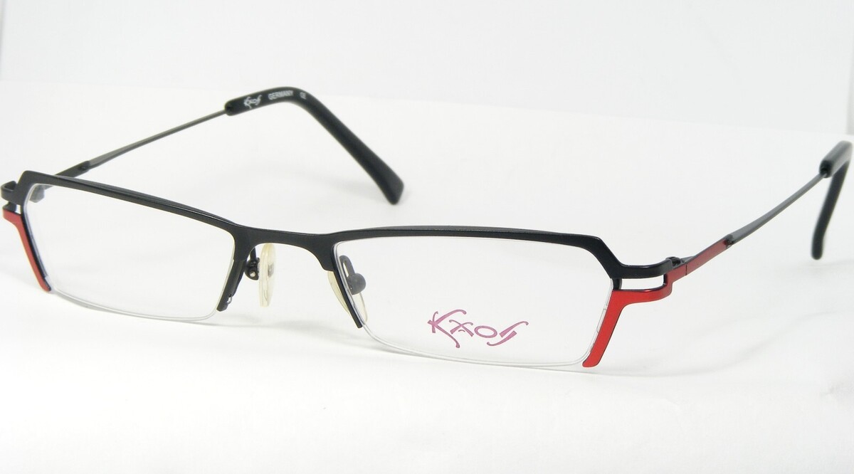 KaOS EIGHTY COL.2 Noir Mat/Bonbon Rouge Lunettes 50-19-137mm Allemagne - $95.79