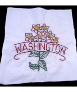 Washington Floral Embroidered Quilted Square Frameable Art Needlepoint V... - $32.70 CAD