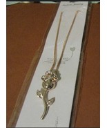 Golden Necklace with Rose - $20.51 CAD