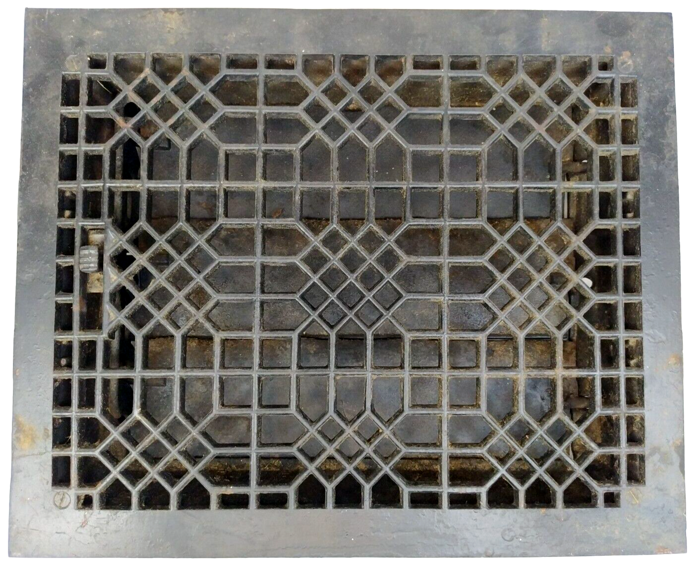 Primary image for Cast Iron Floor Register Heat Grate 12x15" Fit Vent w/Damper Restoration Antique