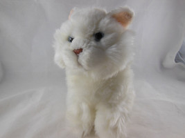 Ganz Fluffy white haired Signature persian cat kitten 8&quot; tall Webkins Bl... - £11.60 GBP