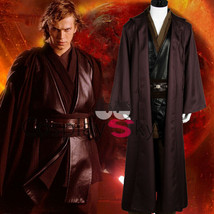Star Wars Anakin Skywalker Uniform Black Halloween Cosplay Costume+Cloak... - £60.04 GBP