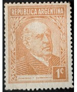 1936 Argentina Domingo Faustino Sarmiento (1811-1888) 1C Postmark Stamp - $10.00